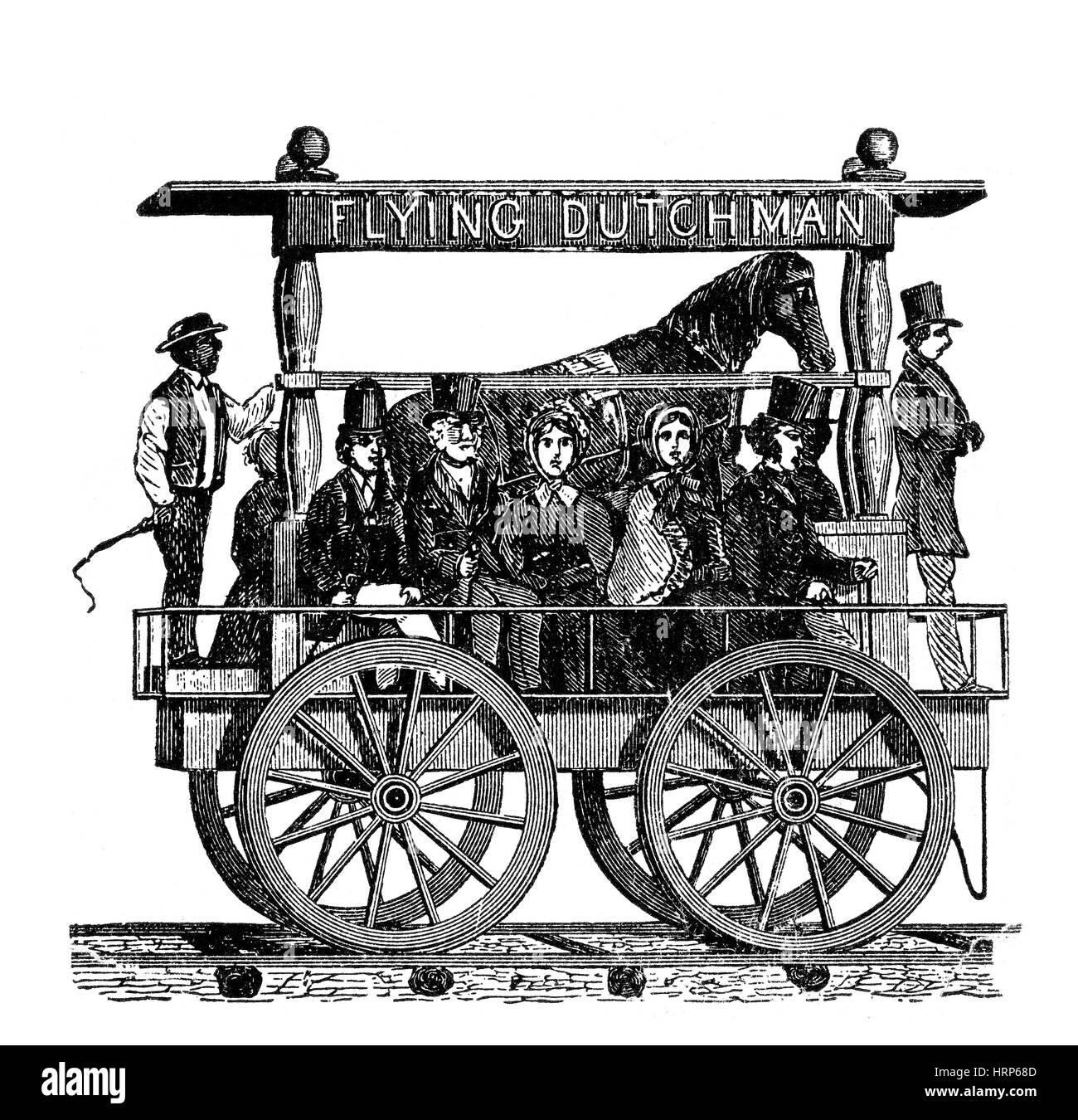 Flying Dutchman Passenger Train, 19th Century Stock Photo