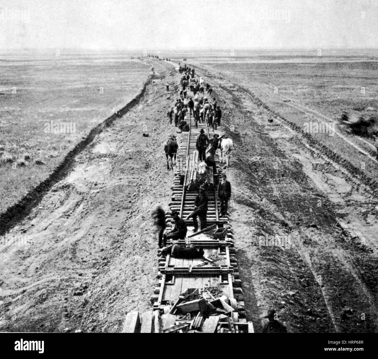 Transcontinental railroad workers hires stock photography and images