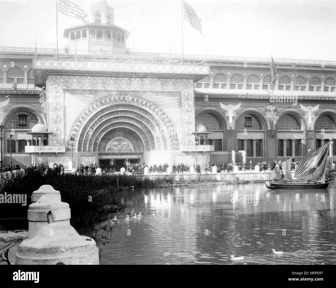 Columbian Expo, Transportation Exhibit, 1893 Stock Photo