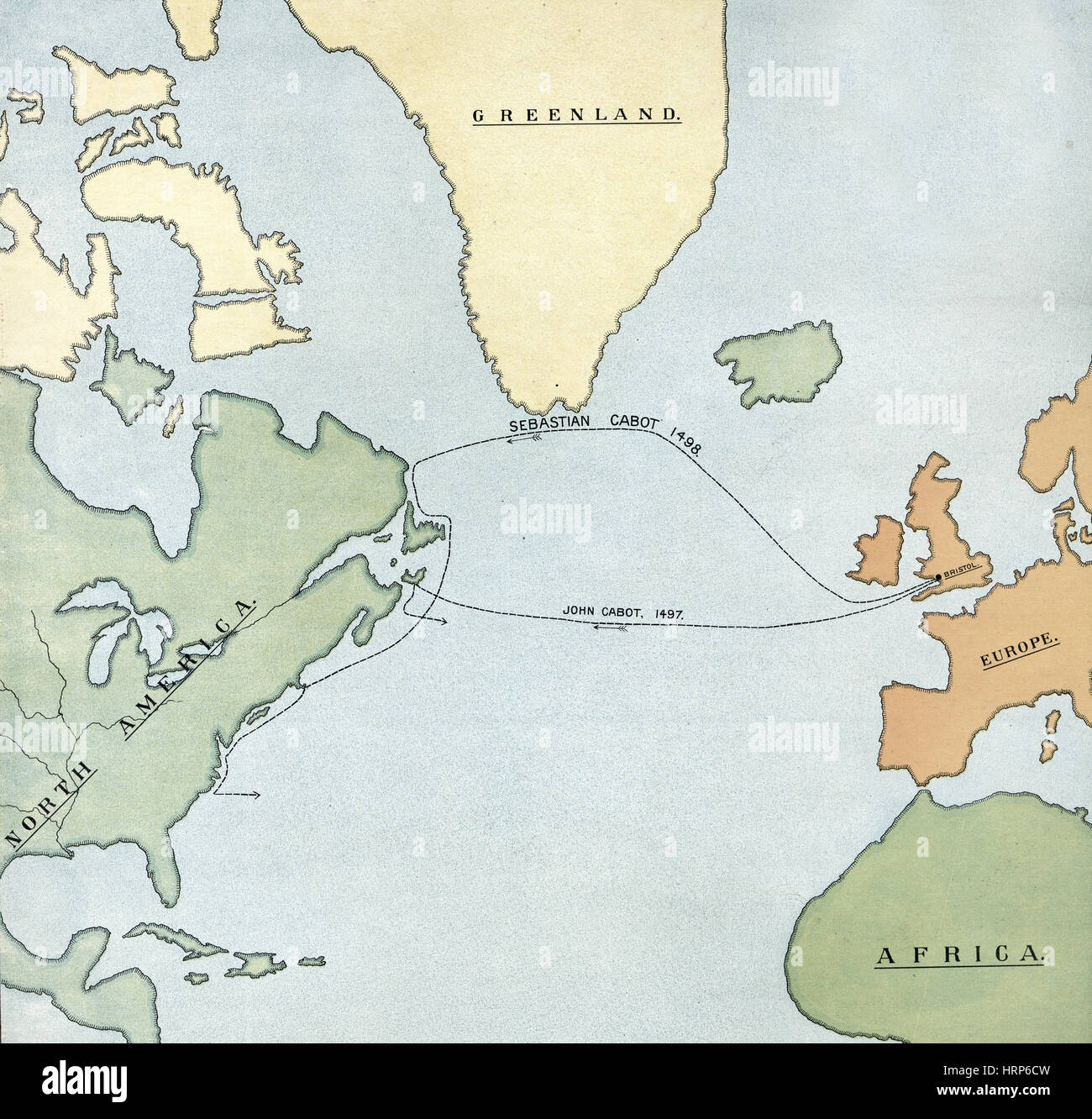 john cabot journey map