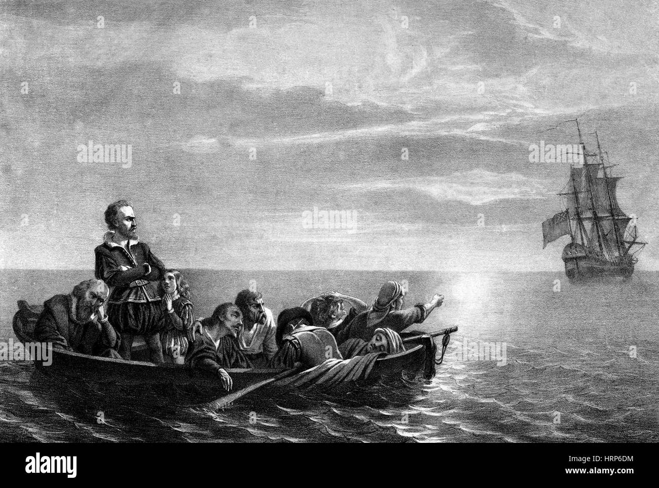 Henry Hudson Marooned, 1611 Stock Photo - Alamy