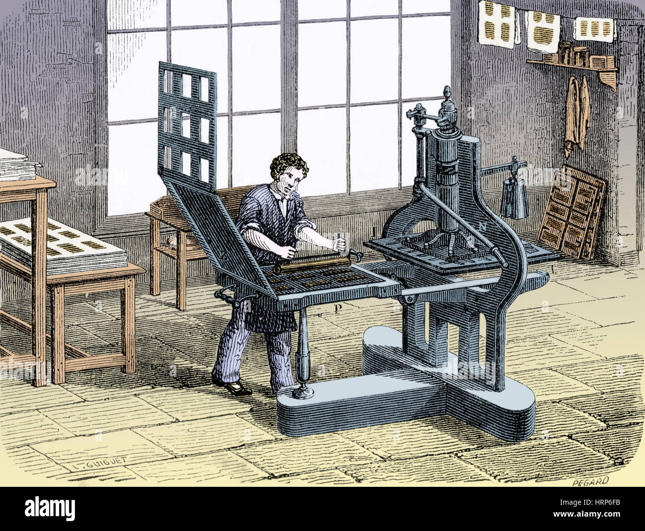 Stanhope Press, First Iron Printing Press, 1806 Stock Photo