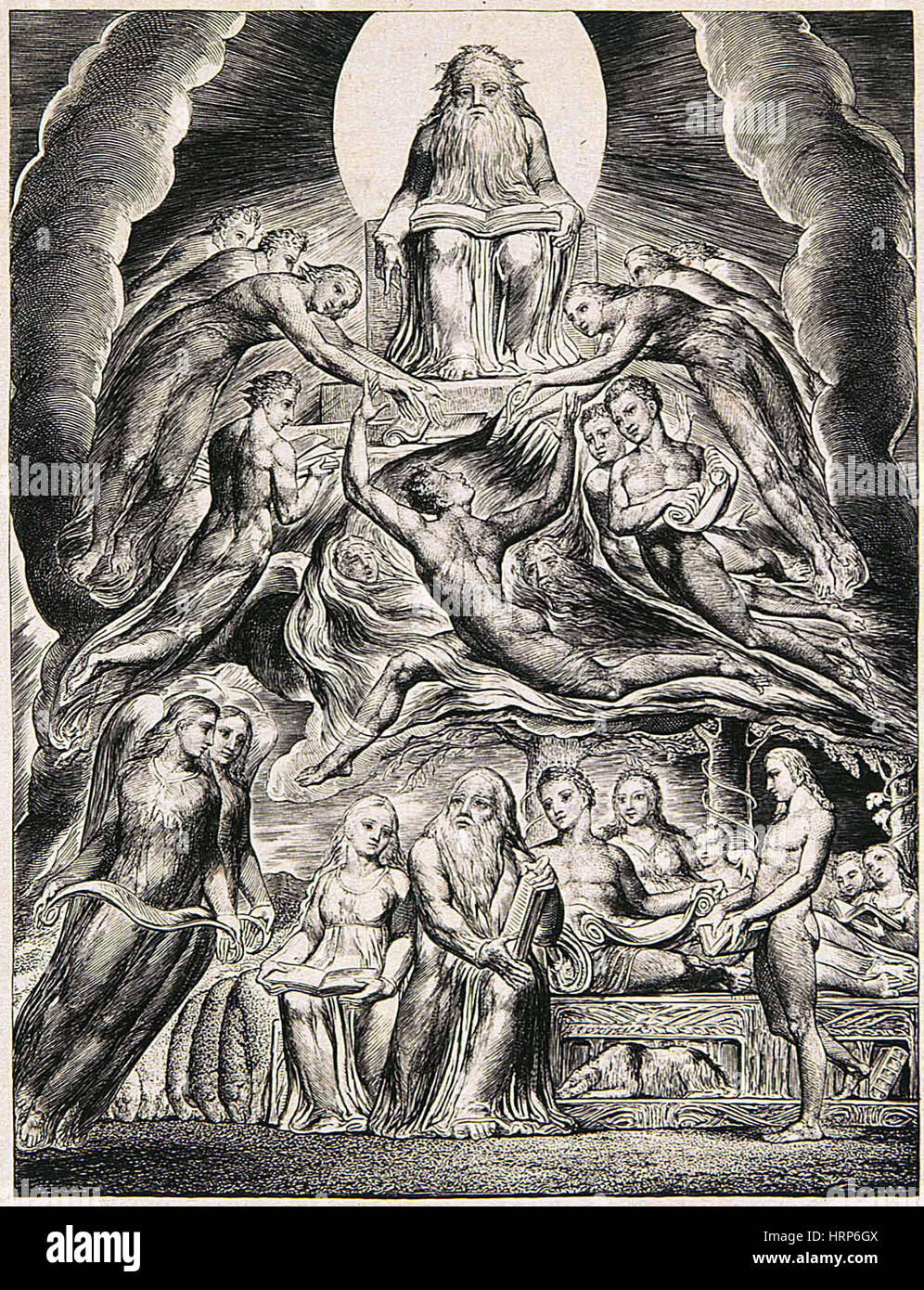 William Blake's 'Satan Before the Throne of God' Stock Photo