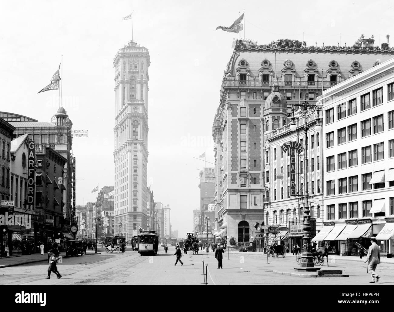 NYC, Times Building and Hotel Astor, 1908 Stock Photo - Alamy