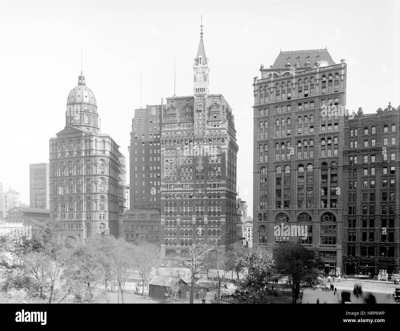 NYC, 'Newspaper Row', 1900-10 Stock Photo