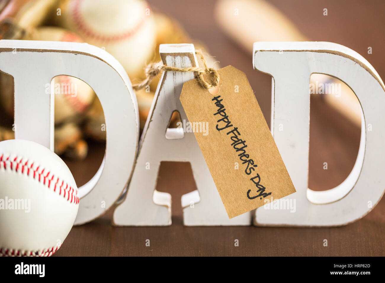 Celebrating Father's Day For Baseball Dad. Stock Photo, Picture