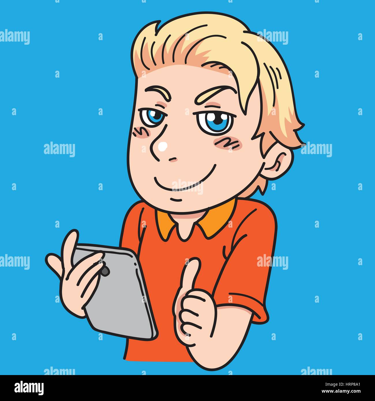 Using Tablet Vector Man use tablet Stock Vector Image & Art - Alamy