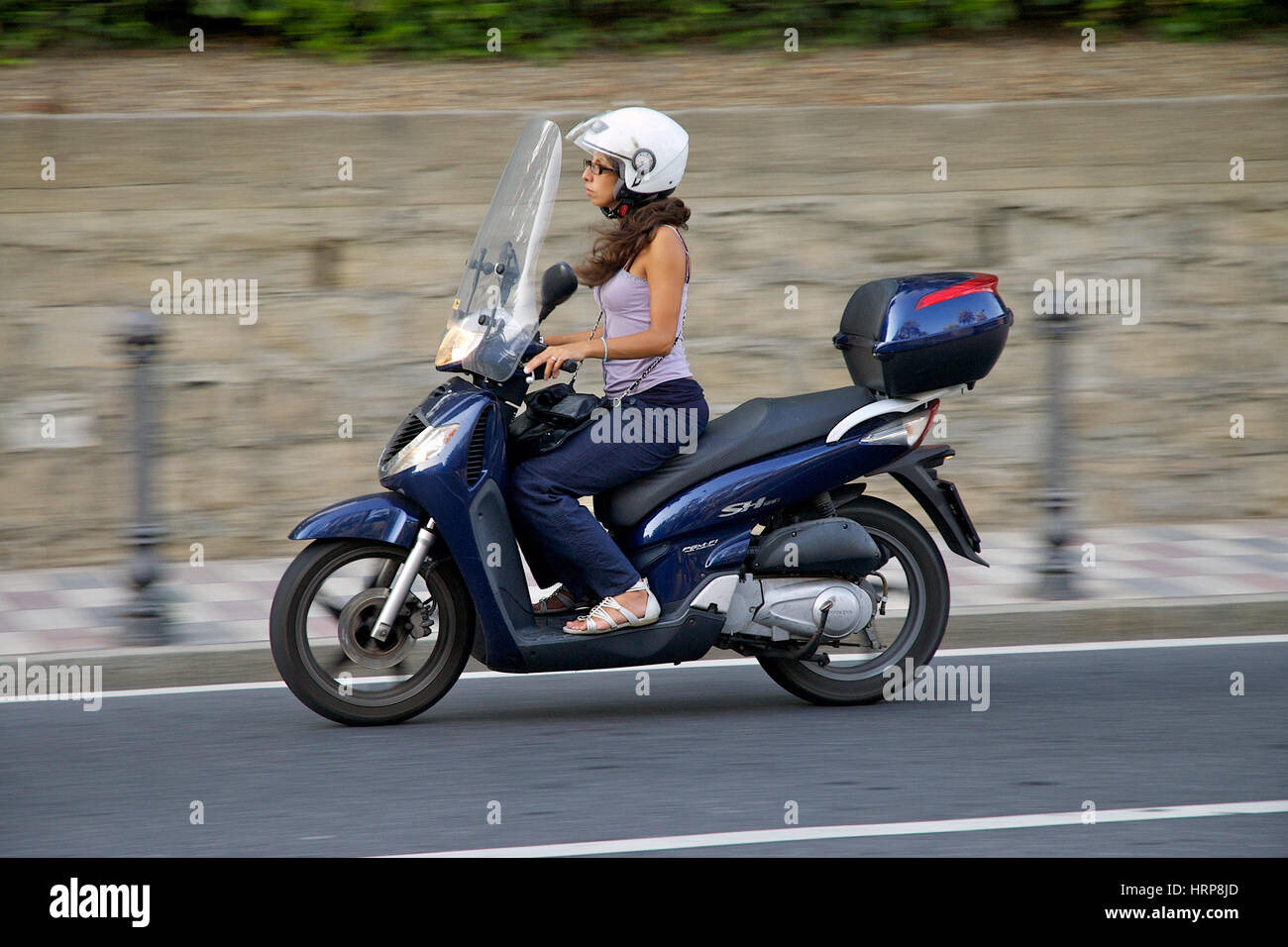 Scooter travel in Sanremo, Province of Imperia, Italy Stock Photo - Alamy