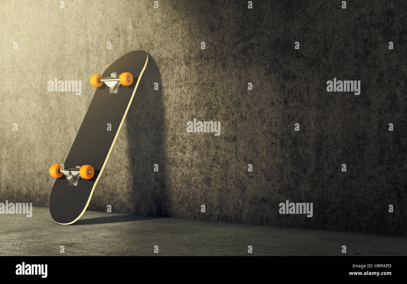 Skateboard leaning against wall hi-res stock photography and images - Alamy