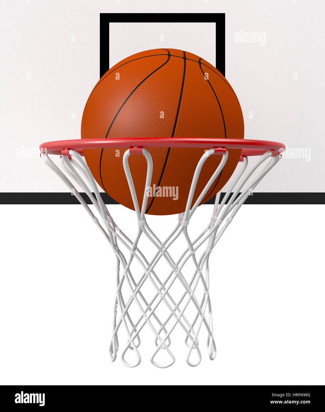 closeup view of a basketball hoop and a ball falling through the hoop