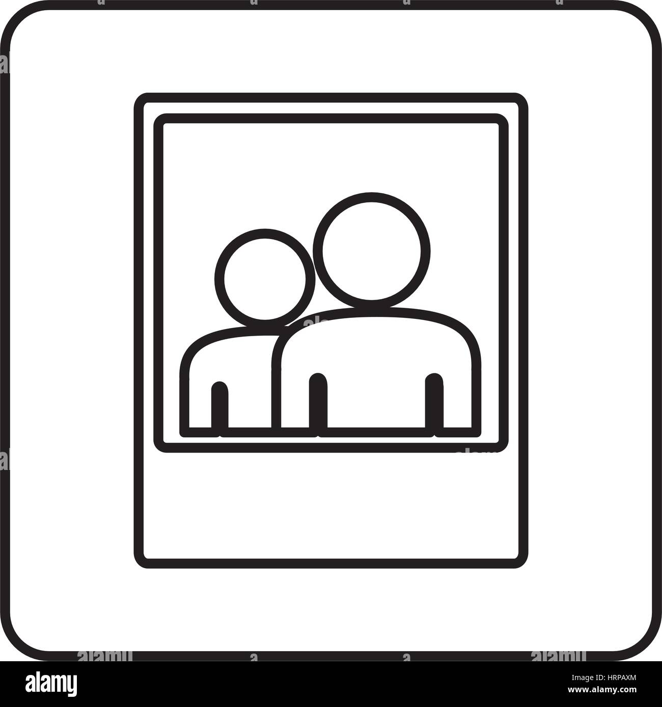 monochrome contour square with picture icon Stock Vector Image & Art ...