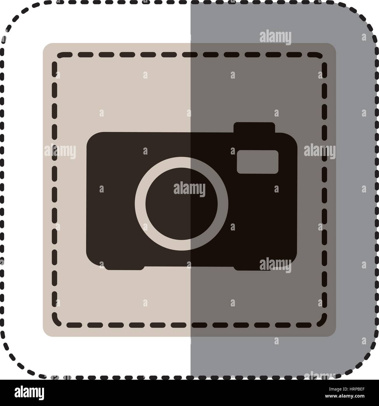 sticker monochrome square with analog camera Stock Vector Image & Art ...