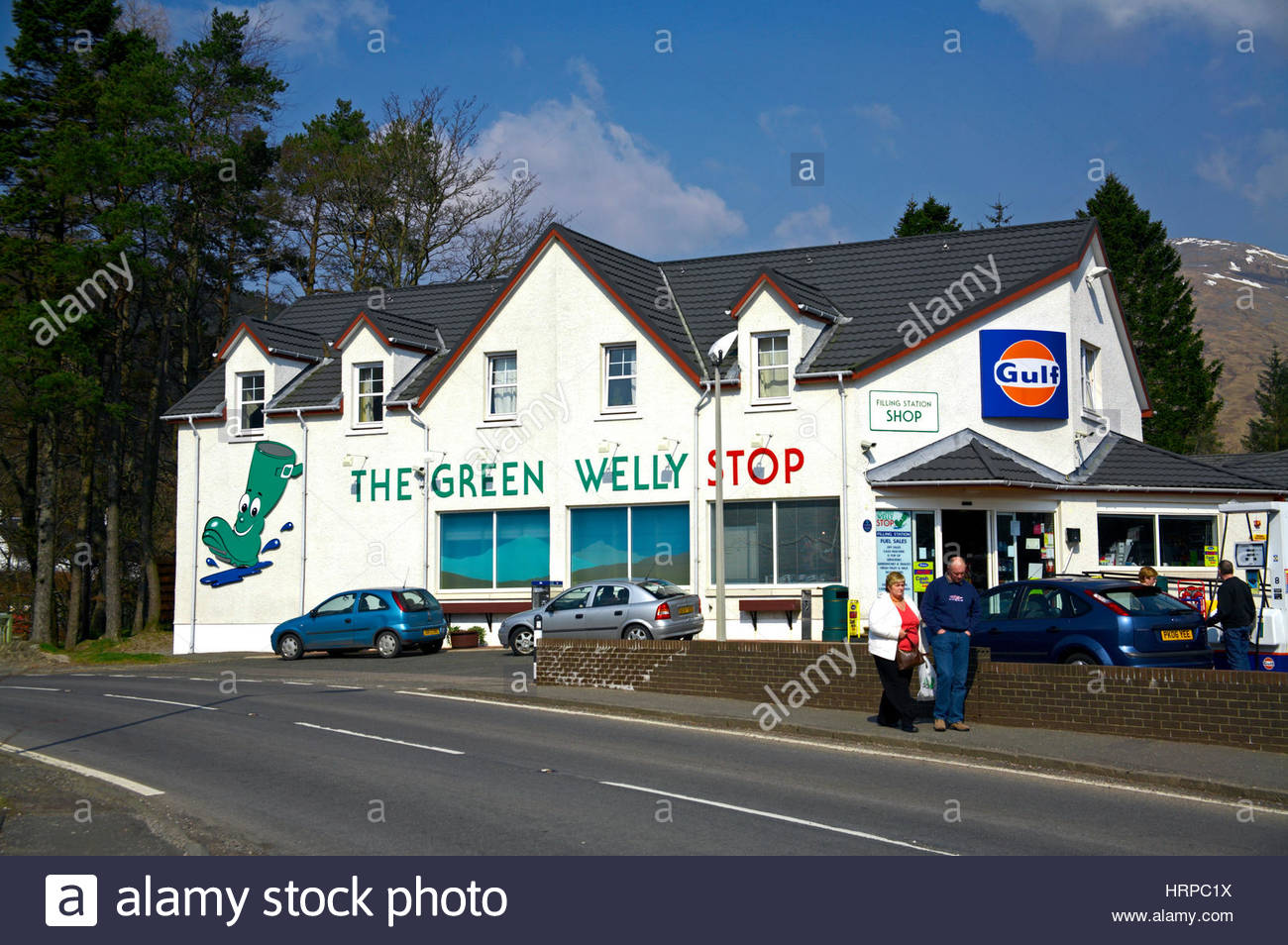 The Green Welly Stop, Tyndrum Scotland Stock Photo