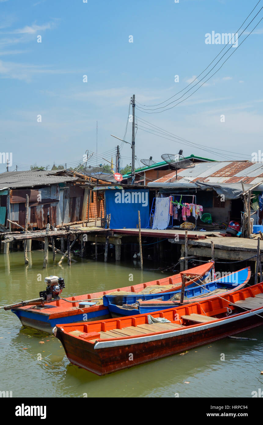 fishing boats in satun, thailand Stock Photo