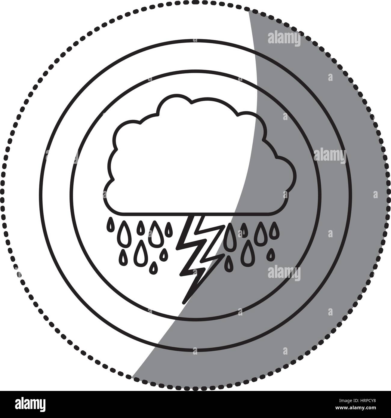 Sticker cumulus cloud rain hi-res stock photography and images - Alamy