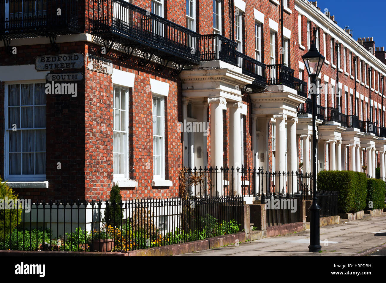 Classic houses on Huskisson Street Liverpool UK Stock Photo