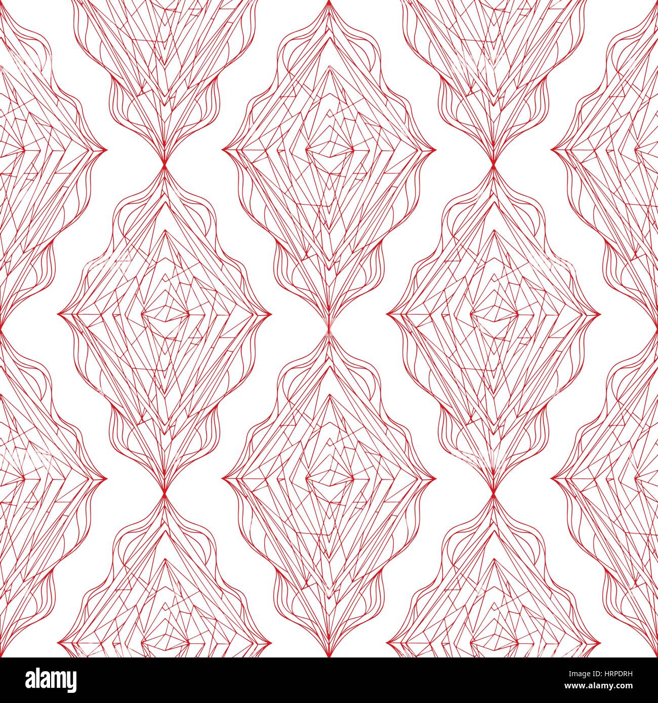 Hand drawn ornament pattern. Vector geometric tracery seamless ...