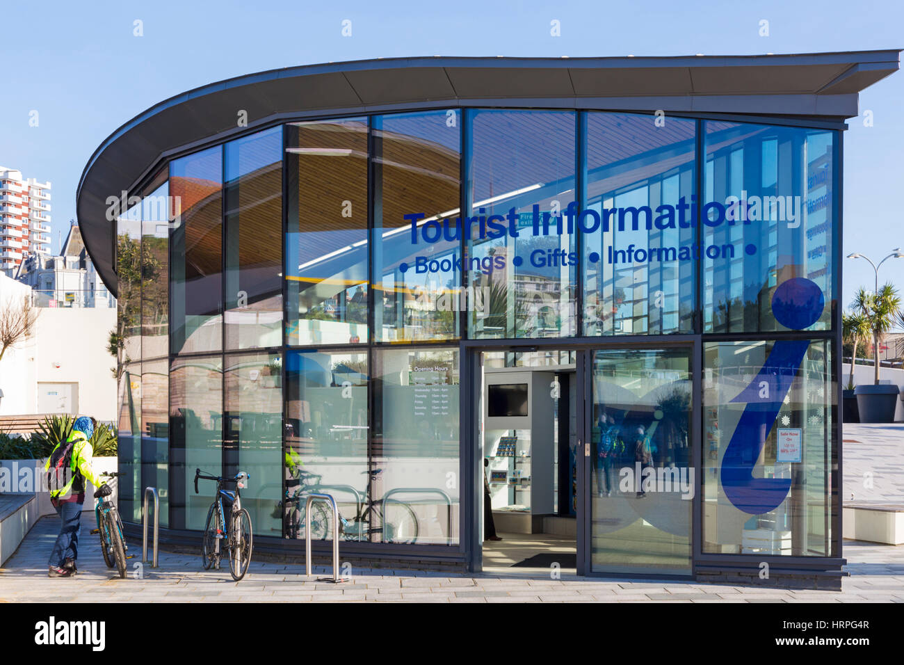 Tourist Information Centre at Pier Approach, Bournemouth, Dorset, UK in January Stock Photo