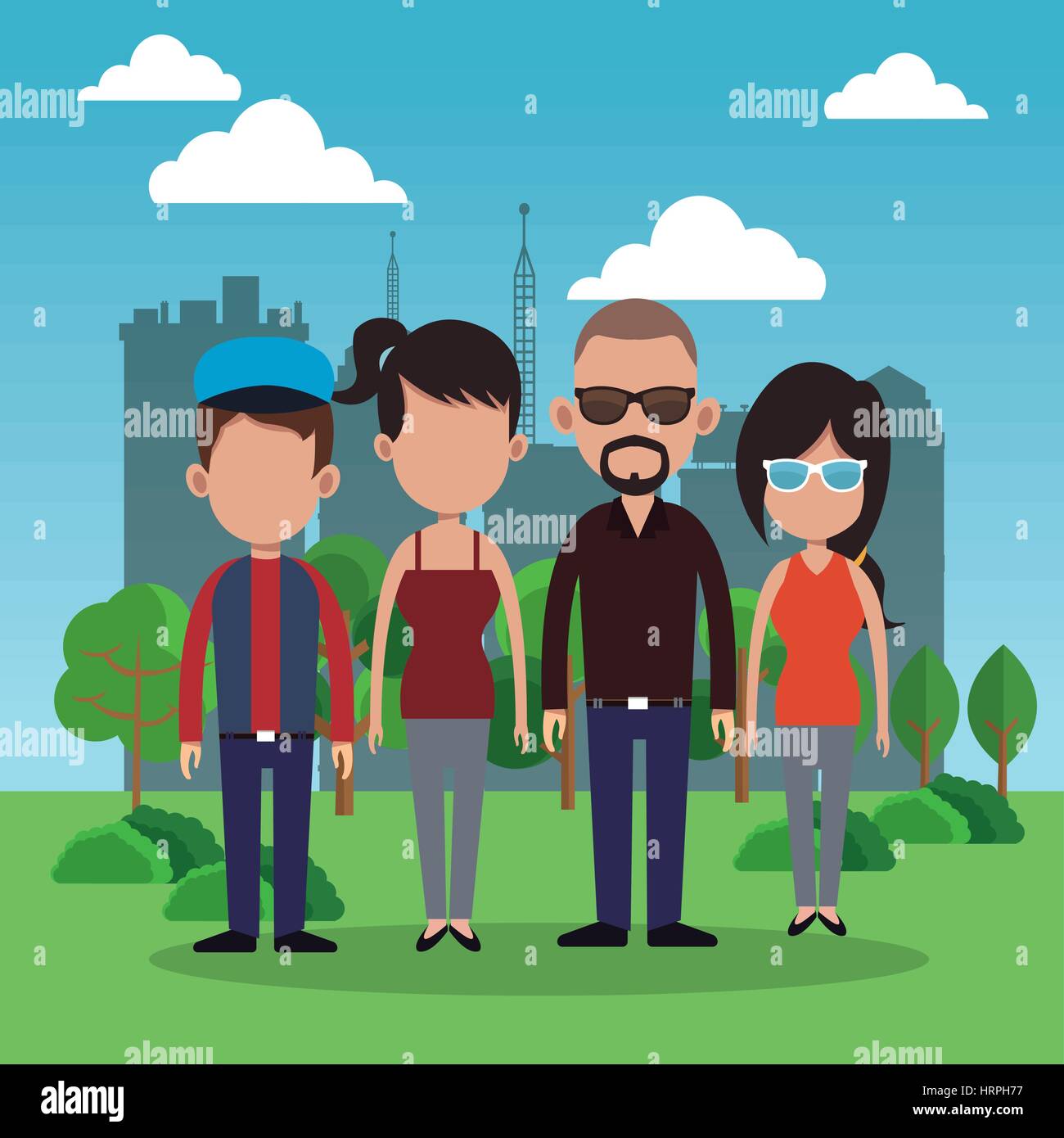 people park city background Stock Vector Image & Art - Alamy