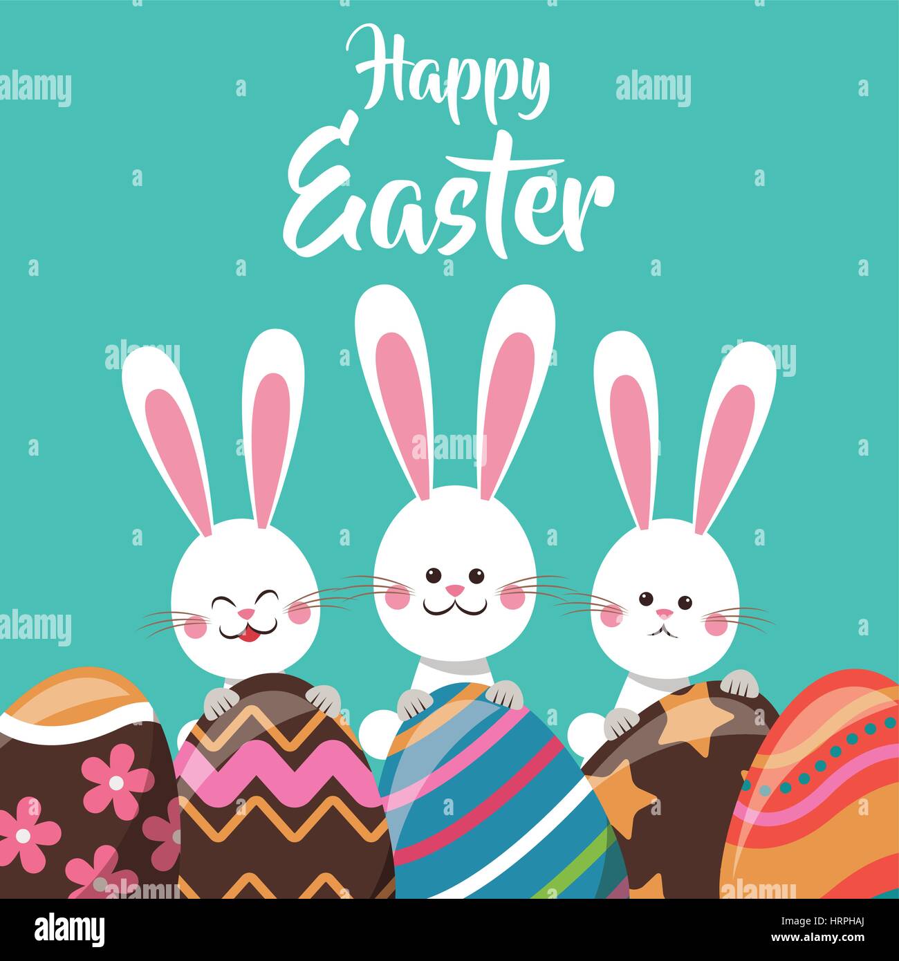 Chocolate easter bunnies Stock Vector Images Alamy