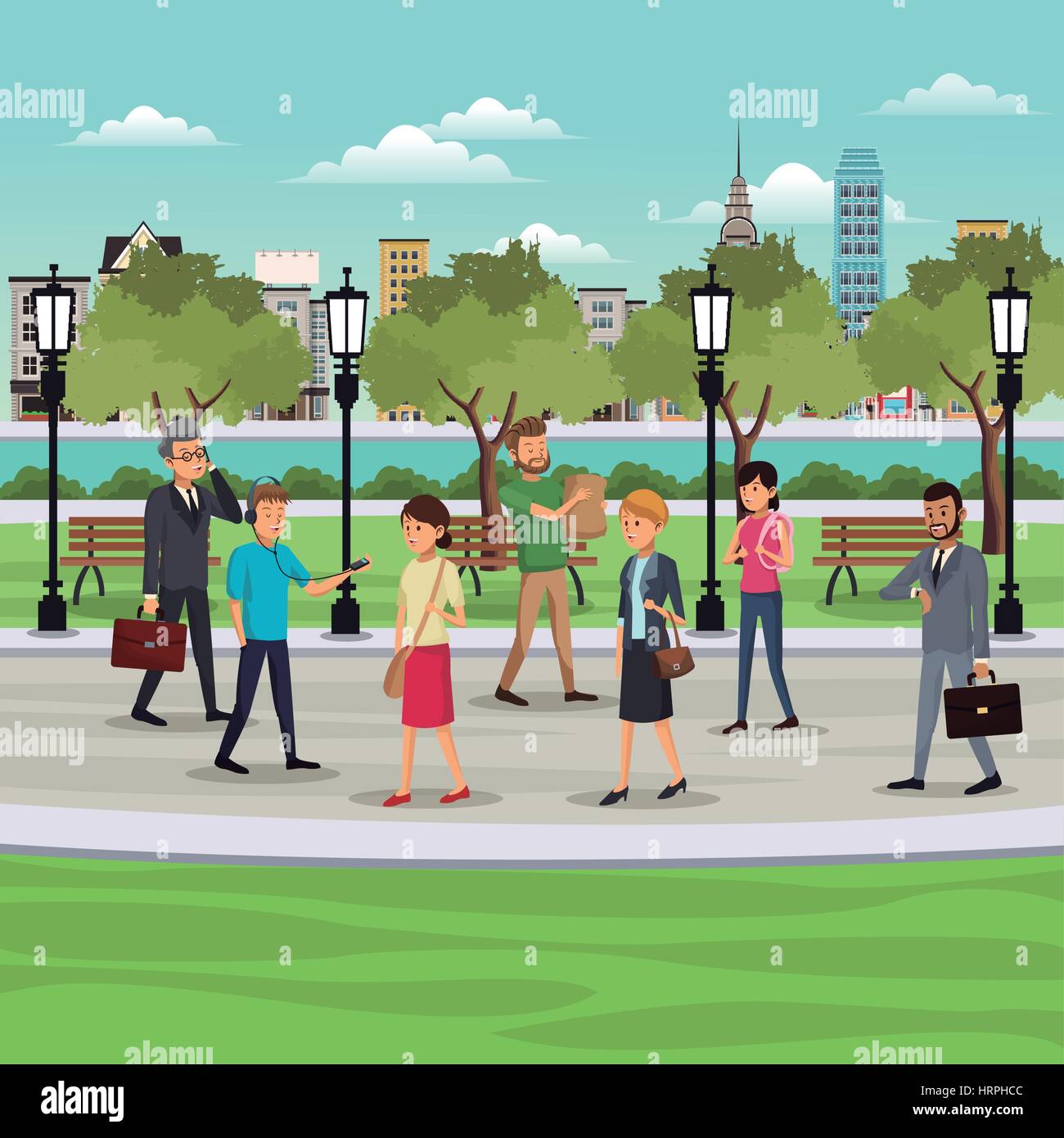 Человек на фоне мегаполиса. Города в изображении человек. Рисуем город с людьми. Люди в городе. Современные иллюстрации людей.