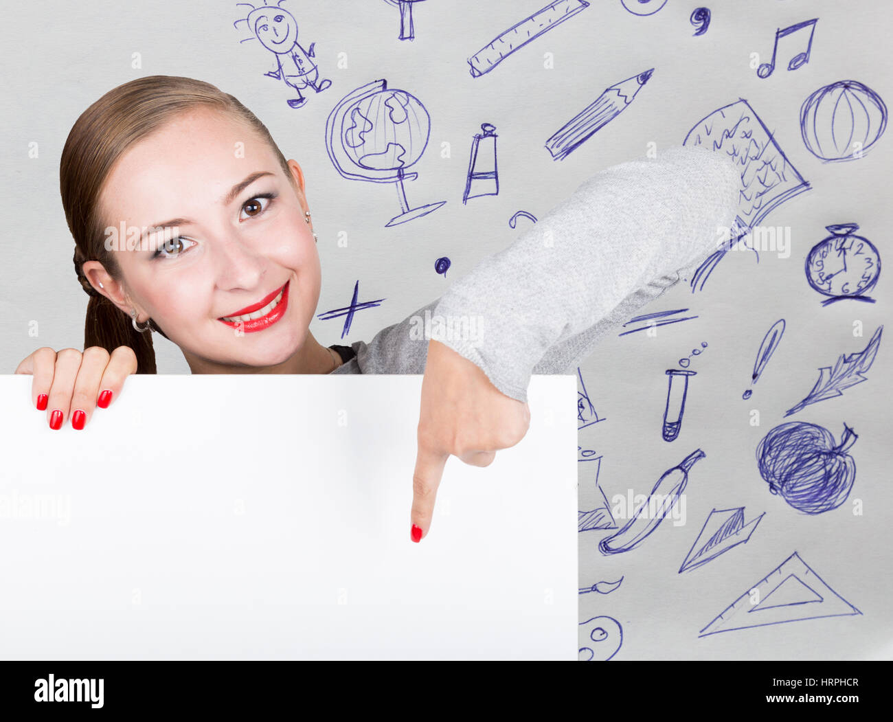 word form young Young woman holding whiteboard with writing word: white form word form young Young woman holding whiteboard with writing word: white form