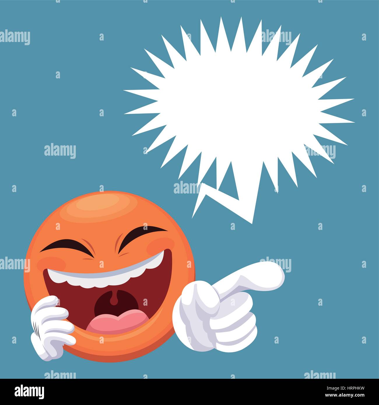 emoticon smiling with bubble speech Stock Vector Image & Art Alamy