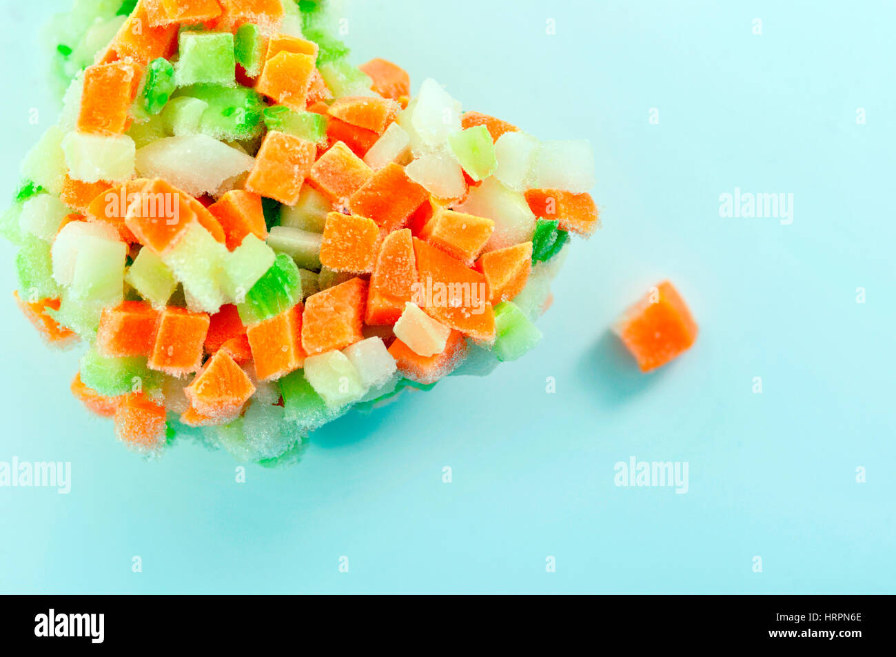 Frozen mixed vegetables, carrot, onion, celery Stock Photo Alamy