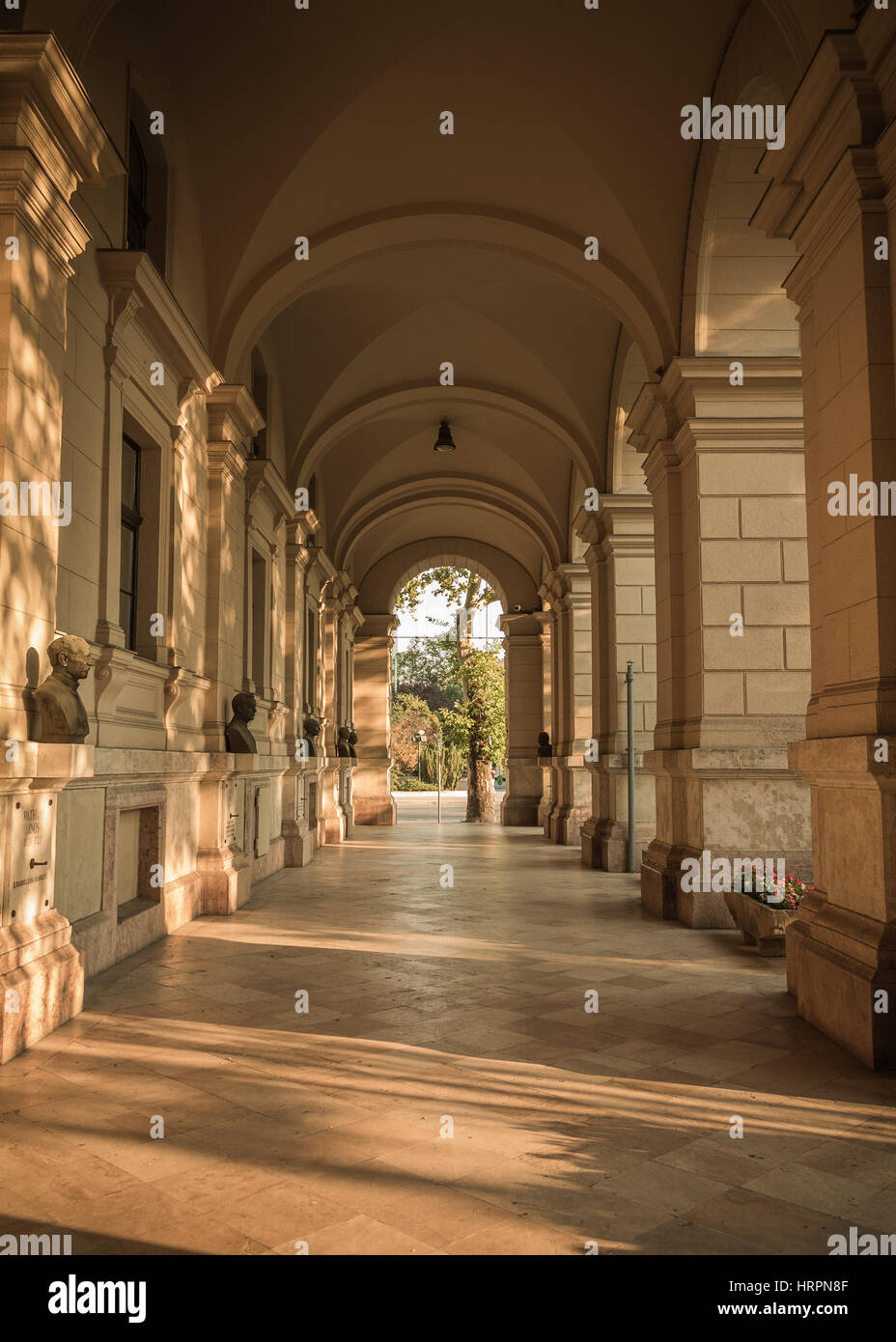 An arcade belonging to the Ministry of Agriculture in Budapest Stock Photo Alamy