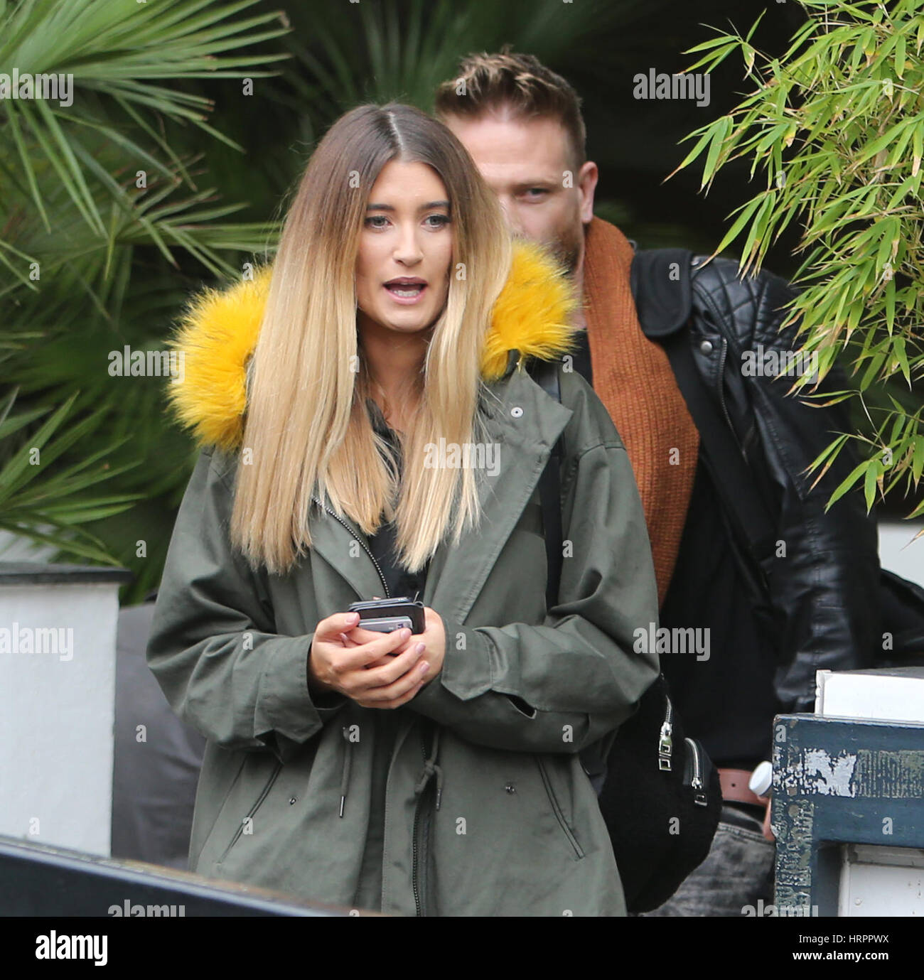 Charley Webb and Matthew Wolfenden and there son outside ITV Studios  Featuring: Charley Webb, Matthew Wolfenden Where: London, United Kingdom When: 31 Jan 2017 Stock Photo