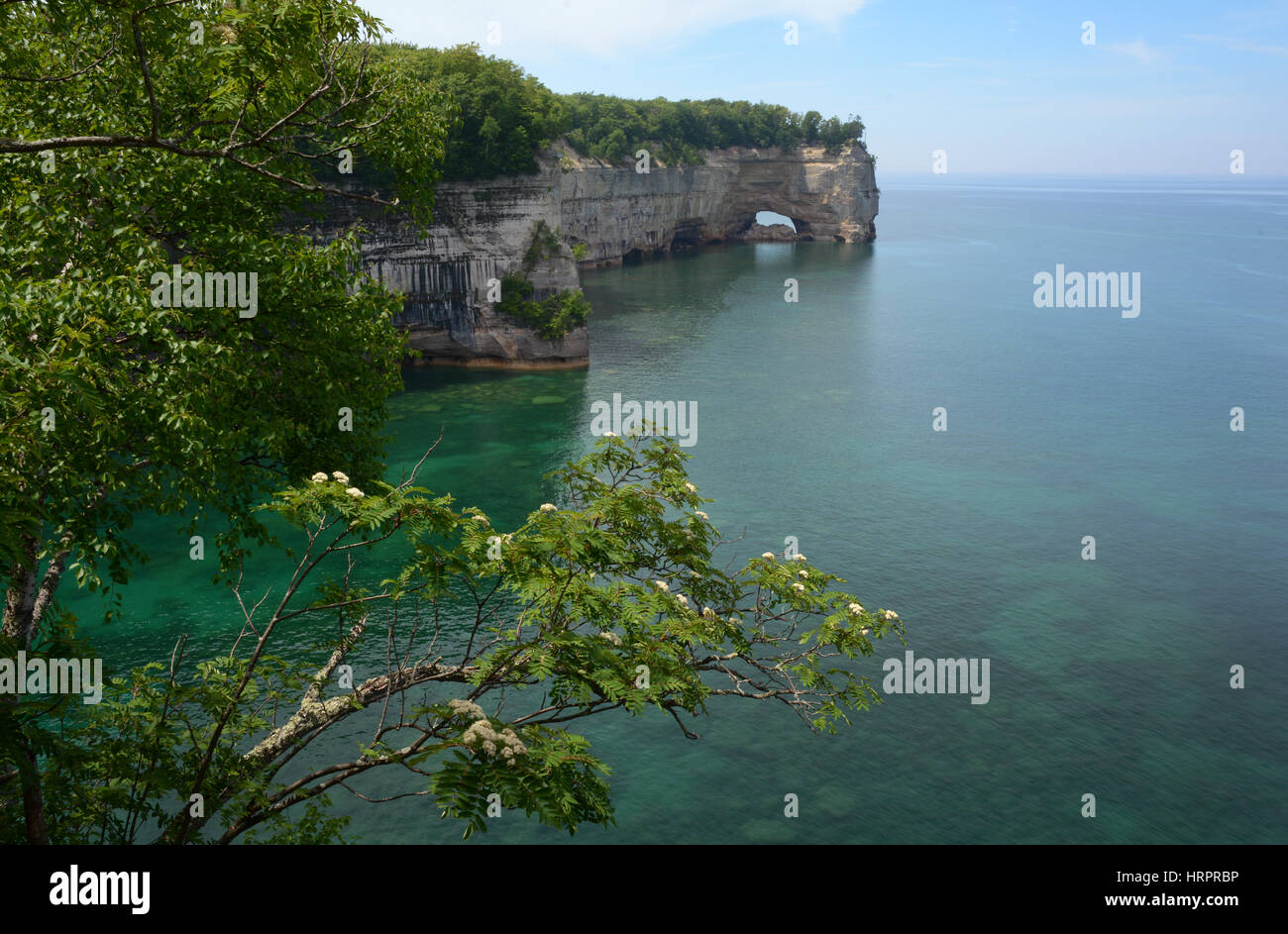 Grand Portal Point, a rock formation with an arch. Taken from a hiking