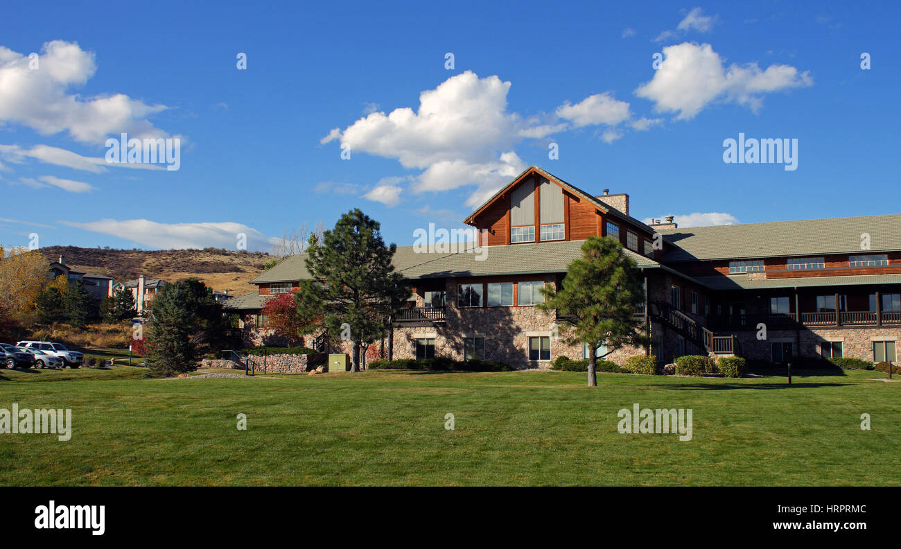 Big house and beautiful  landscape,Colorado, America. Stock Photo