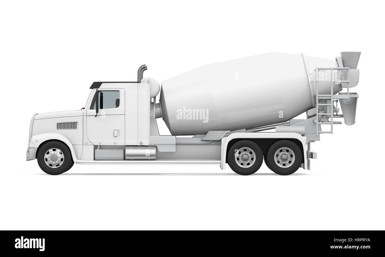Concrete Mixer Truck Isolated Stock Photo Alamy