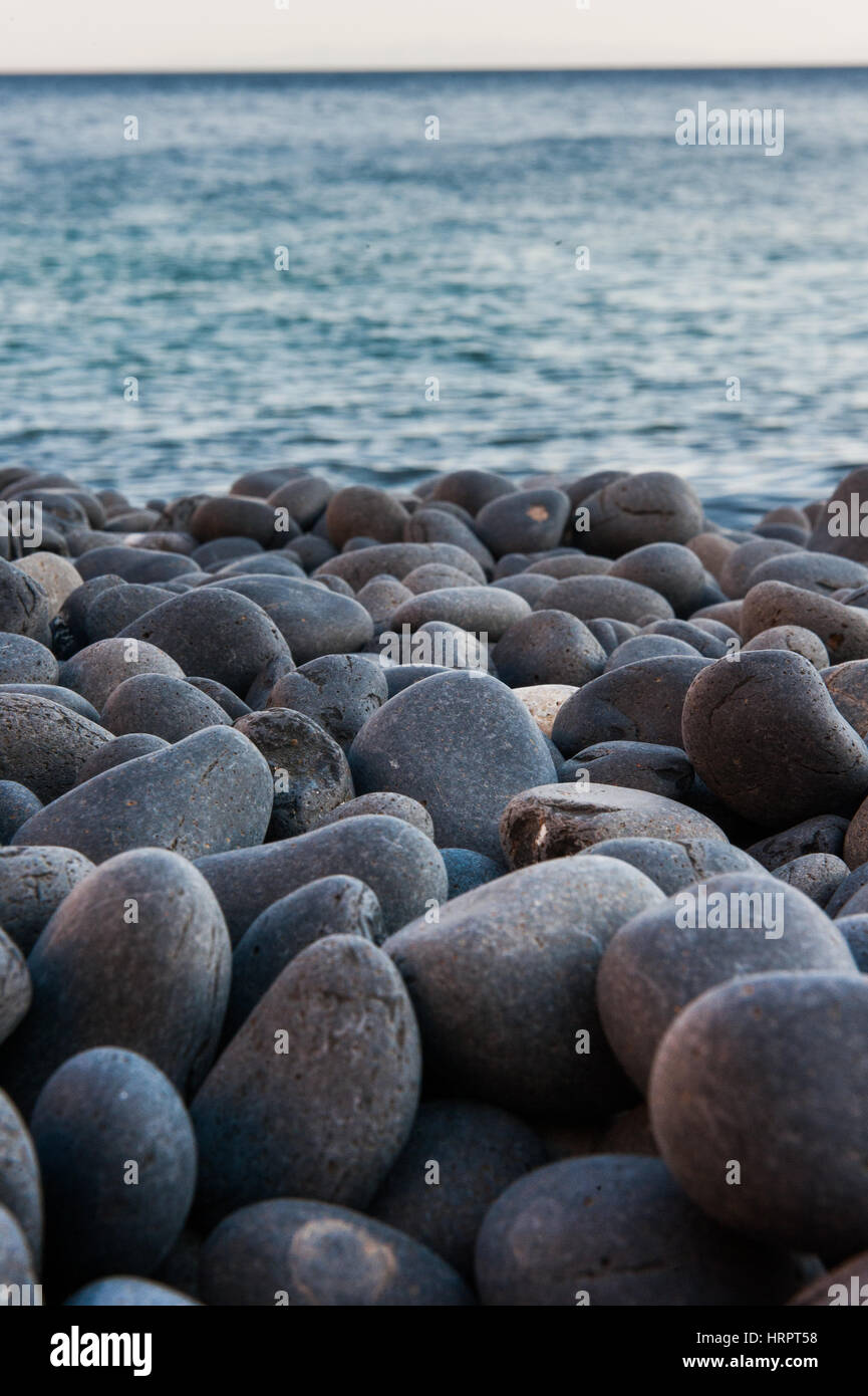 Mavra Volia is a beach with small black pebbles, 5 Km. from Pyrgi in