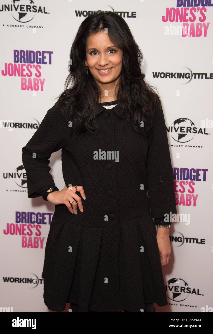 Celebrities attend a VIP screening of 'Bridget Jones's Baby' at the Charlotte Street Hotel to celebrate the DVD and Blu-Ray launch of the movie  Featuring: Sonali Shah Where: London, United Kingdom When: 31 Jan 2017 Stock Photo