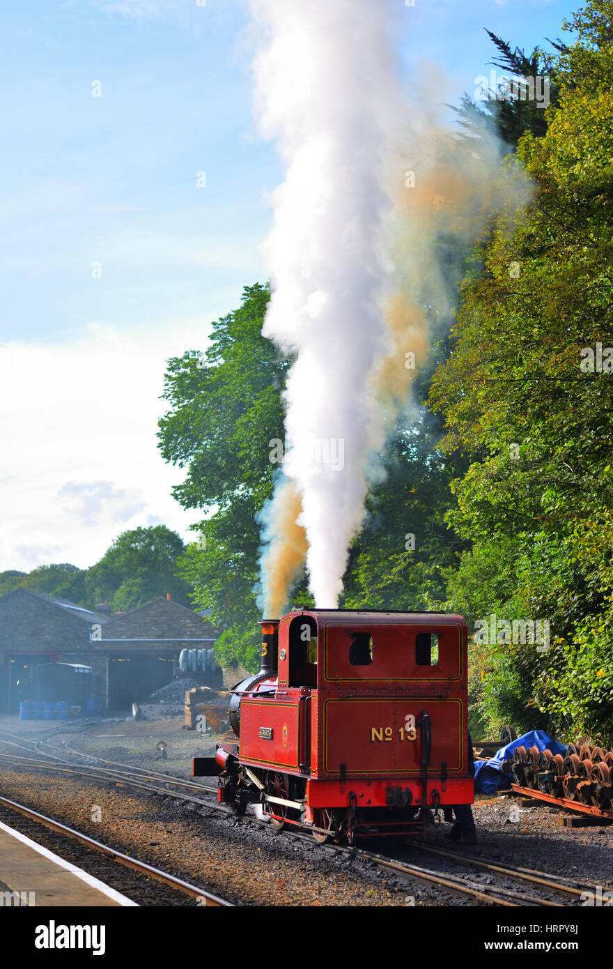 Red steam engine hi-res stock photography and images - Alamy