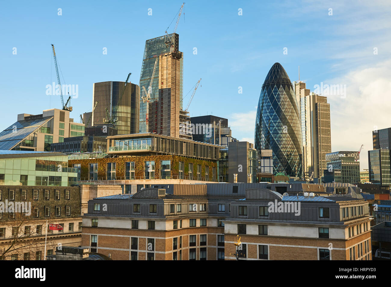 City of London skyline with The Gerkin building Stock Photo