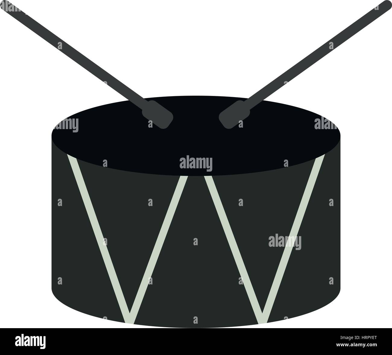 drum icon illustrated on a white background in vector Stock Vector ...