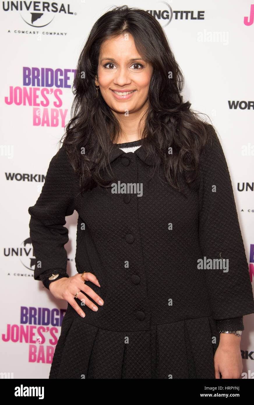 Celebrities attend a VIP screening of 'Bridget Jones's Baby' at the Charlotte Street Hotel to celebrate the DVD and Blu-Ray launch of the movie  Featuring: Sonali Shah Where: London, United Kingdom When: 31 Jan 2017 Stock Photo