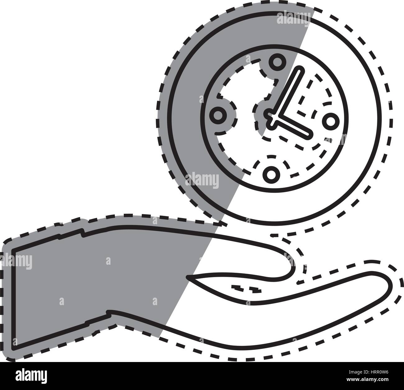 Hand with clock Stock Vector Image & Art - Alamy