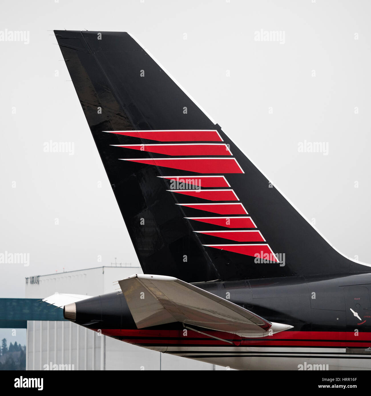 Trump's plane. Tail of Trump Boeing 757-200 (N757AF) business jet Stock