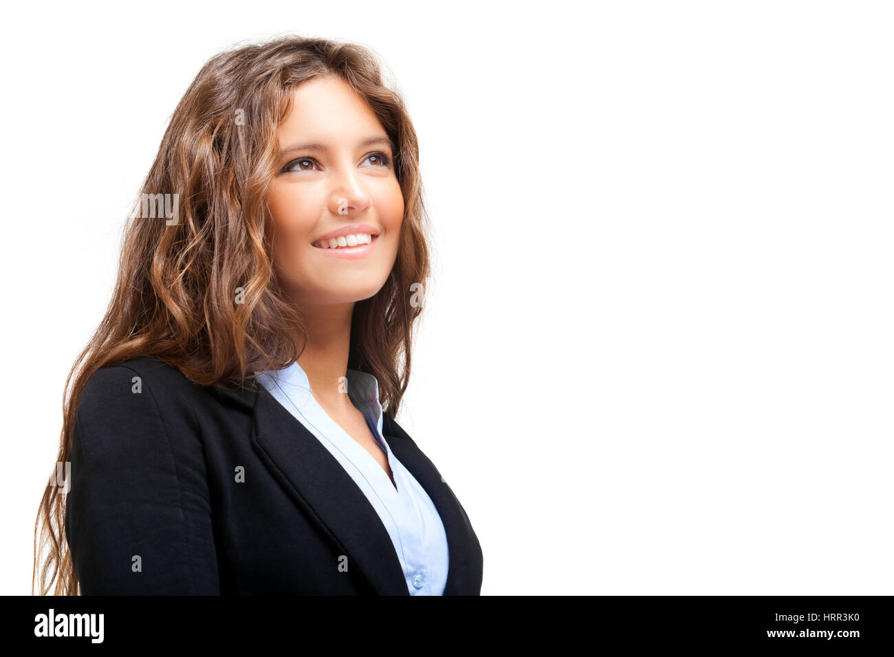 Young business woman portrait isolated on white Stock Photo - Alamy