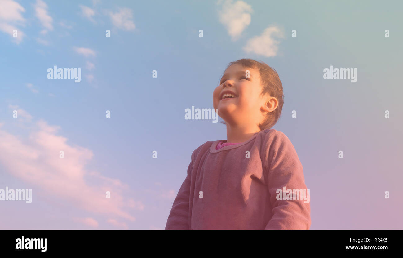 Portrait of a beautiful little girl close-up Stock Photo - Alamy
