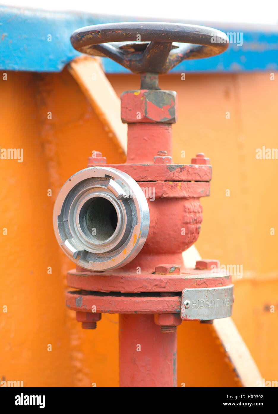 detail of a red hydrant Stock Photo Alamy