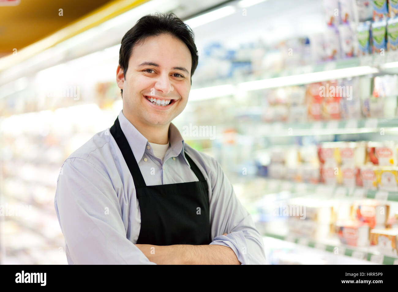 Portrait of a shopkeeper in his store Stock Photo