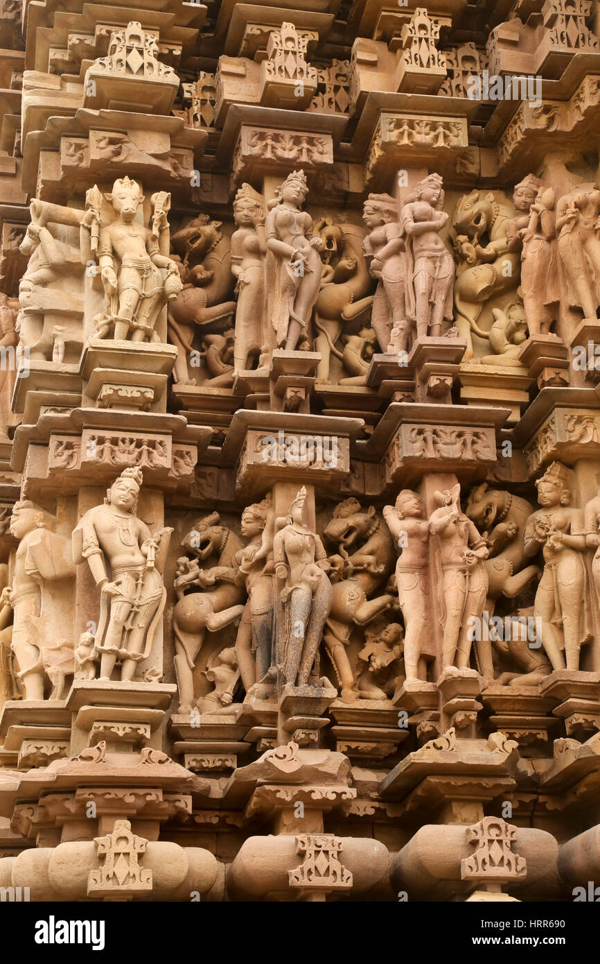 Kamasutra at the Western Group of Temples in Khajuraho Stock Photo Alamy
