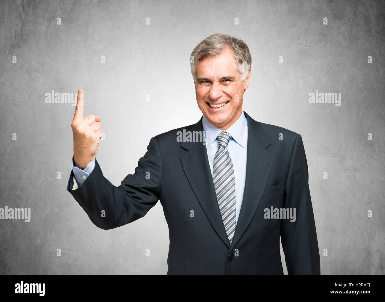 Old man pointing finger up hi-res stock photography and images - Alamy