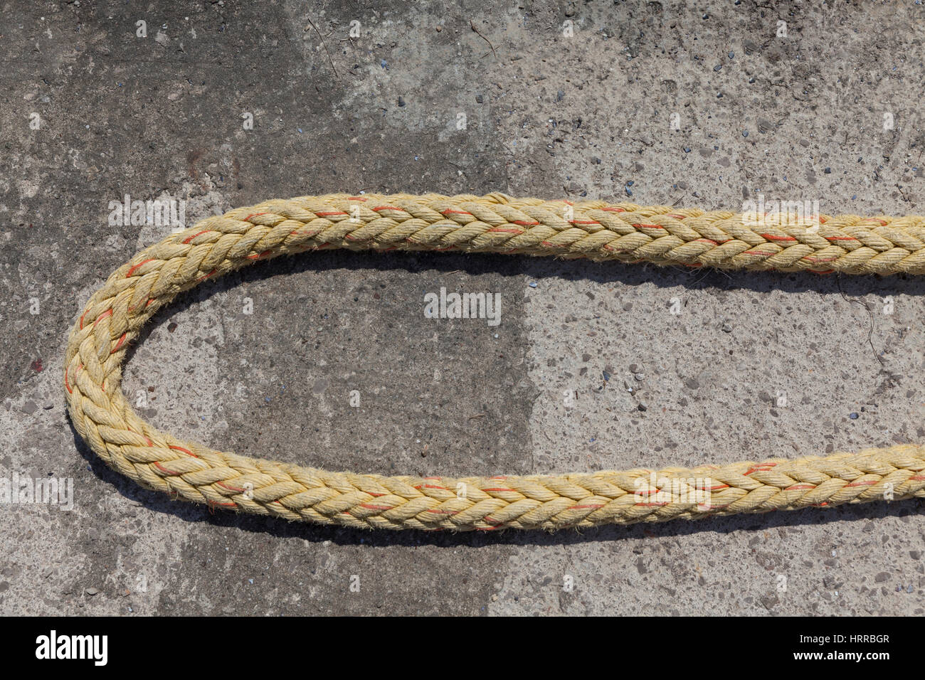 marine rope on concrete, close up Stock Photo - Alamy