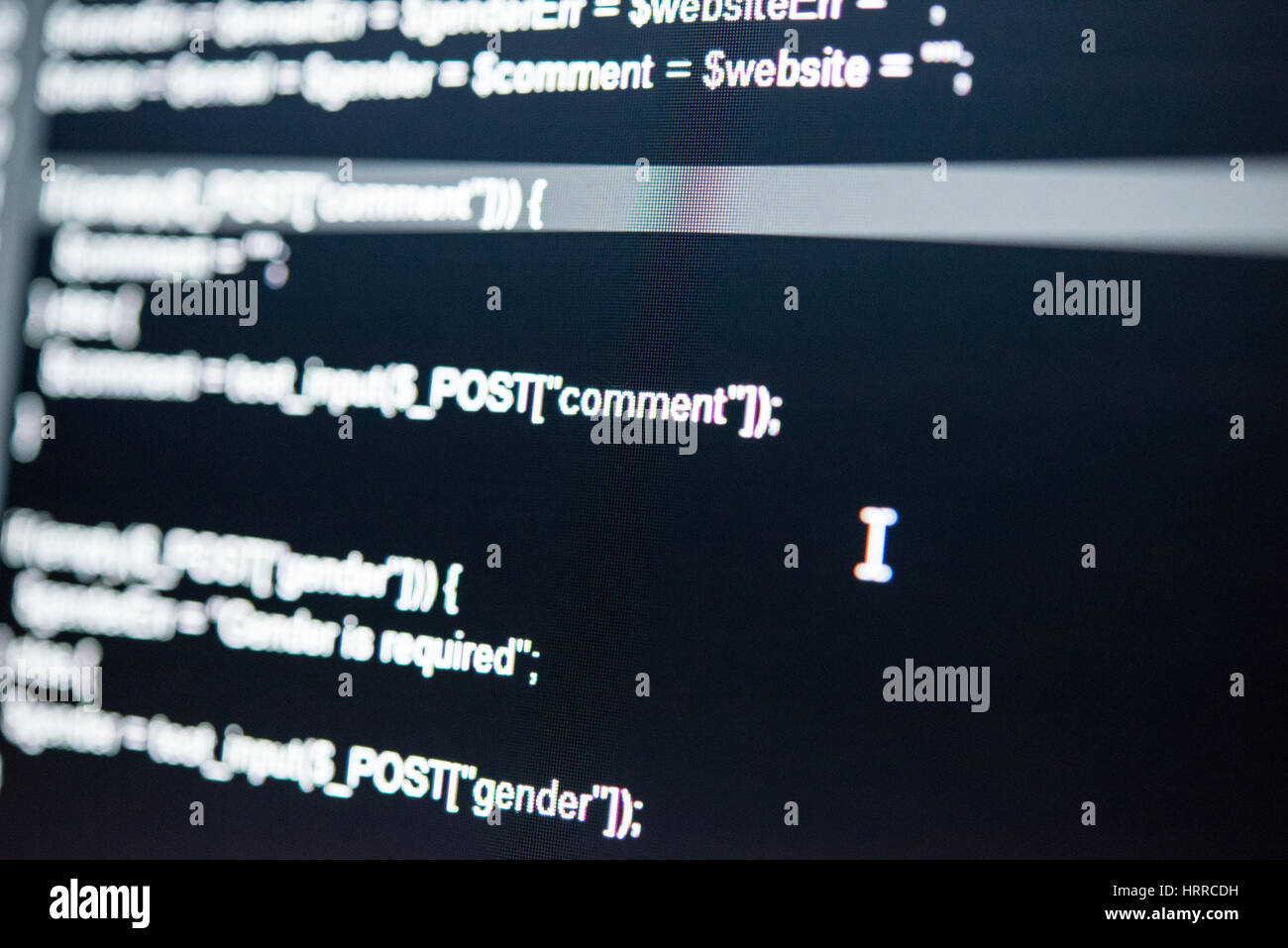 Program code on a monitor Stock Photo - Alamy
