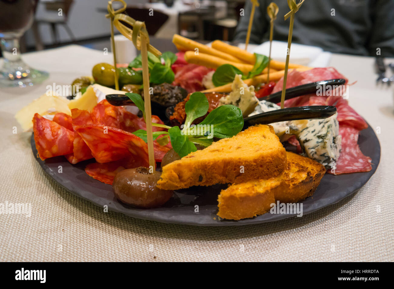 Mixed italian appetizers plate Stock Photo Alamy
